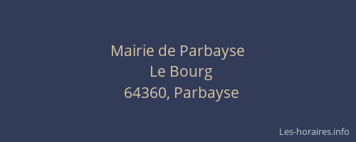 Mairie de Parbayse