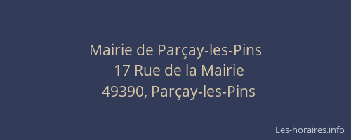 Mairie de Parçay-les-Pins