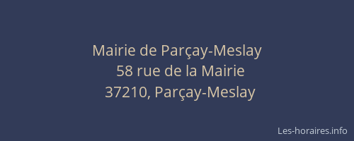 Mairie de Parçay-Meslay