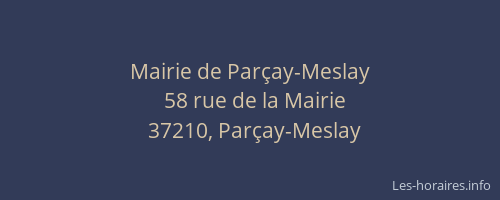 Mairie de Par&ccedil;ay-Meslay