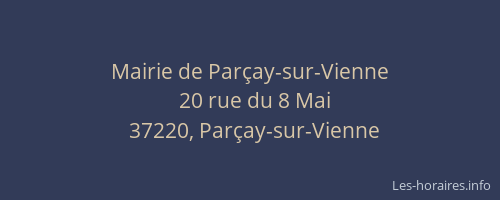 Mairie de Par&ccedil;ay-sur-Vienne