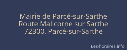 Mairie de Parcé-sur-Sarthe