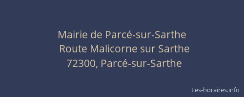 Mairie de Parc&eacute;-sur-Sarthe