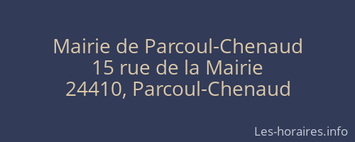 Mairie de Parcoul-Chenaud