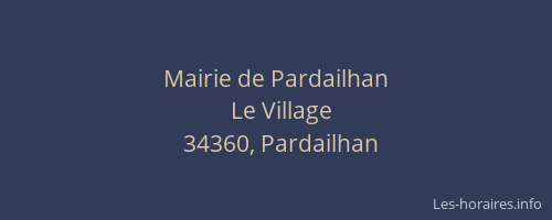 Mairie de Pardailhan