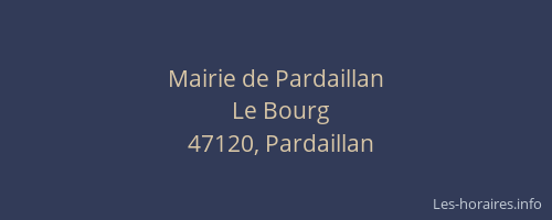 Mairie de Pardaillan