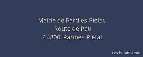Mairie de Pardies-Piétat