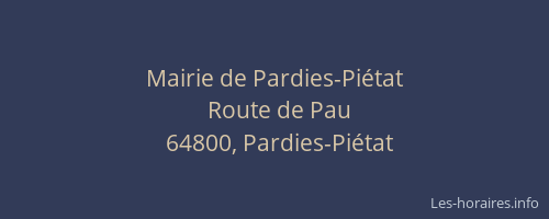 Mairie de Pardies-Pi&eacute;tat