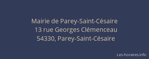 Mairie de Parey-Saint-Césaire