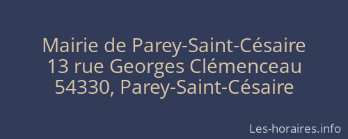 Mairie de Parey-Saint-Césaire
