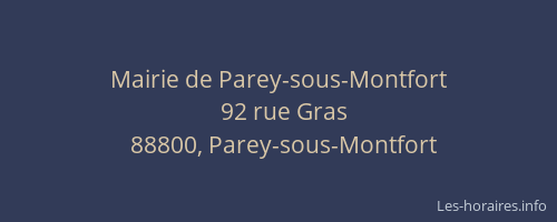 Mairie de Parey-sous-Montfort