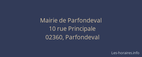 Mairie de Parfondeval