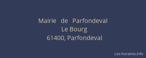 Mairie   de   Parfondeval