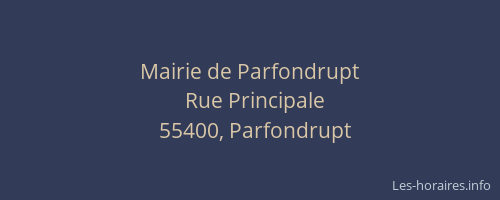 Mairie de Parfondrupt