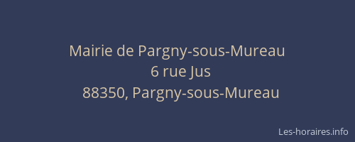 Mairie de Pargny-sous-Mureau