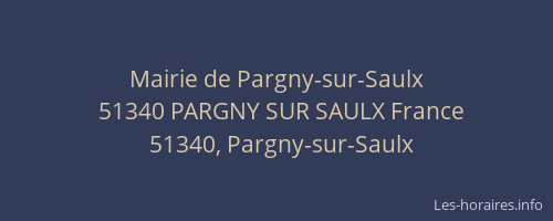 Mairie de Pargny-sur-Saulx