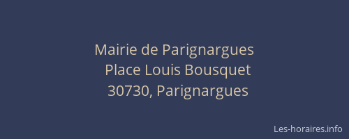 Mairie de Parignargues