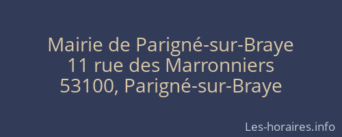 Mairie de Parigné-sur-Braye
