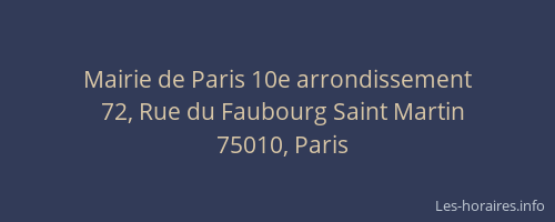 Mairie de Paris 10e arrondissement