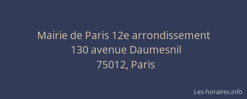 Mairie de Paris 12e arrondissement