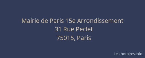 Mairie de Paris 15e Arrondissement