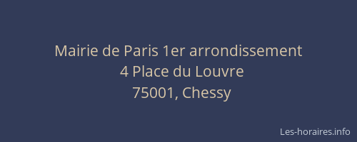 Mairie de Paris 1er arrondissement