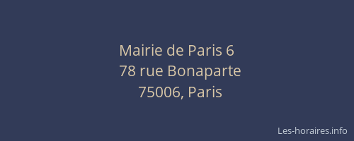 Mairie de Paris 6