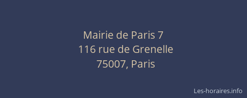 Mairie de Paris 7