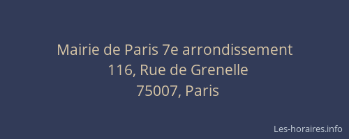 Mairie de Paris 7e arrondissement