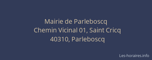 Mairie de Parleboscq
