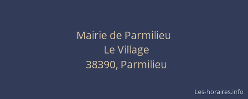 Mairie de Parmilieu