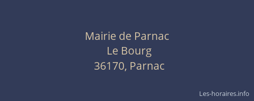 Mairie de Parnac