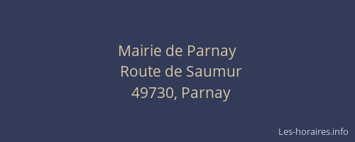 Mairie de Parnay