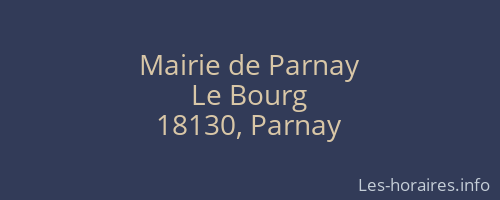 Mairie de Parnay