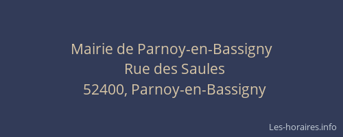 Mairie de Parnoy-en-Bassigny