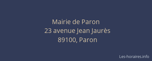 Mairie de Paron