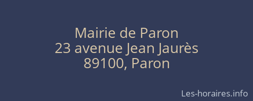 Mairie de Paron