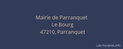 Mairie de Parranquet