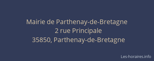 Mairie de Parthenay-de-Bretagne