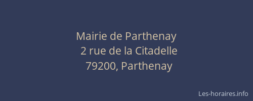 Mairie de Parthenay