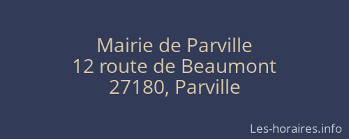 Mairie de Parville
