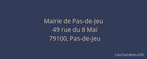 Mairie de Pas-de-Jeu