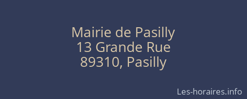 Mairie de Pasilly