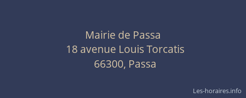 Mairie de Passa