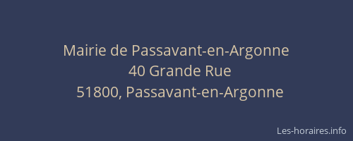 Mairie de Passavant-en-Argonne