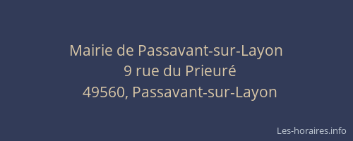 Mairie de Passavant-sur-Layon