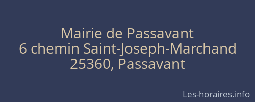 Mairie de Passavant