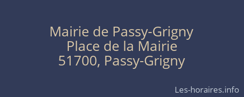 Mairie de Passy-Grigny