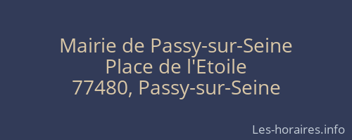 Mairie de Passy-sur-Seine