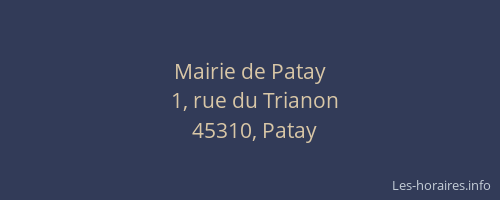 Mairie de Patay